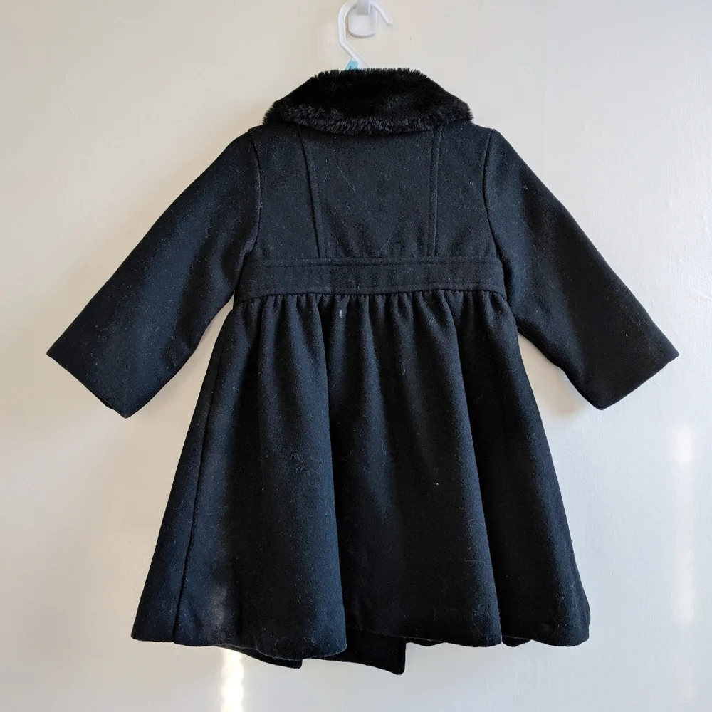 EUC Gymboree girl toddler pea coat size 18-24 months